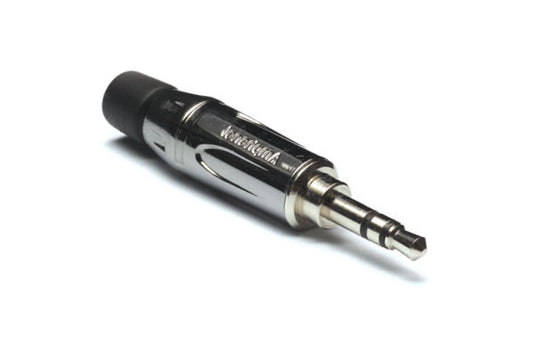 KS3PC-AU 3.5mm Phone Plug, Stereo, Gold Plated Contacts, Black Chrome Shell