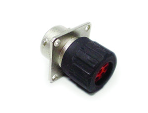 RT0W01832SNHEC Receptacle, Square Flange, 32 Position, Female, Shell Size 18, and End Cap with Individual Wire Sealing