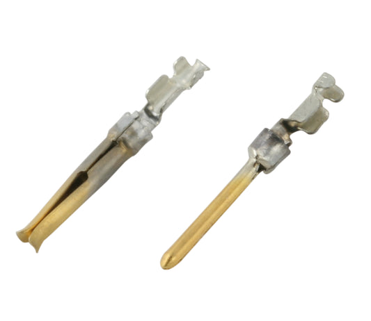 TN 01 015 0047 1 Stamped contacts on reel for crimp machines (feeds left).